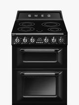 Smeg Victoria TR62 60cm Electric Range Cooker with Induction Hob, Black