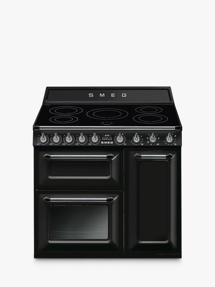 Smeg Victoria TR931 90cm Electric Range Cooker with Induction Hob, Black