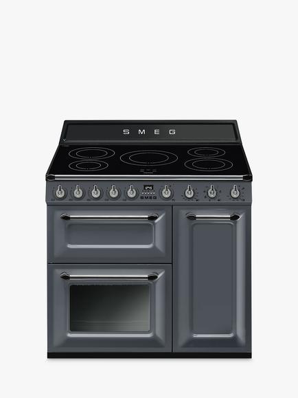 Smeg Victoria TR931 90cm Electric Range Cooker with Induction Hob, Slate Grey