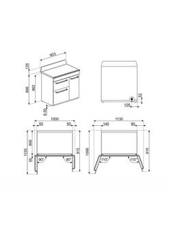 Smeg Victoria TR93I 90cm Electric Range Cooker with Induction Hob - view 2, Slate Grey