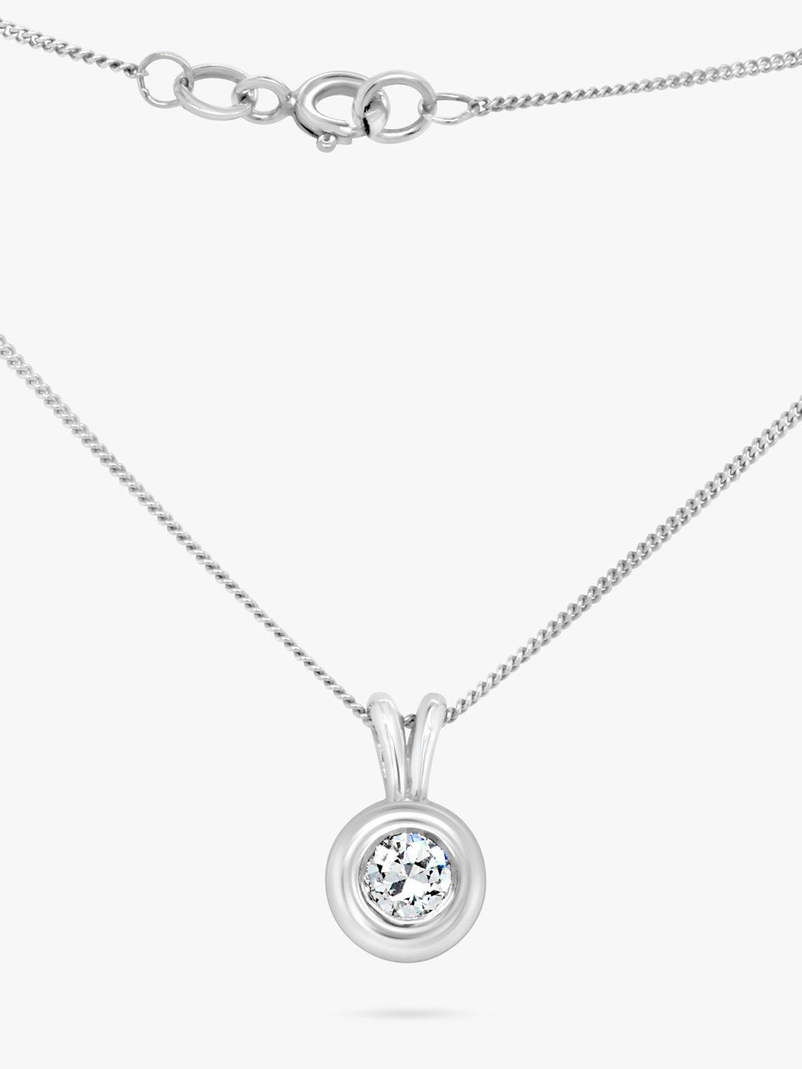 Product image 3 of 3, which shows Milton & Humble Jewellery Pre-Loved 9ct White Gold Diamond Pendant Necklace
