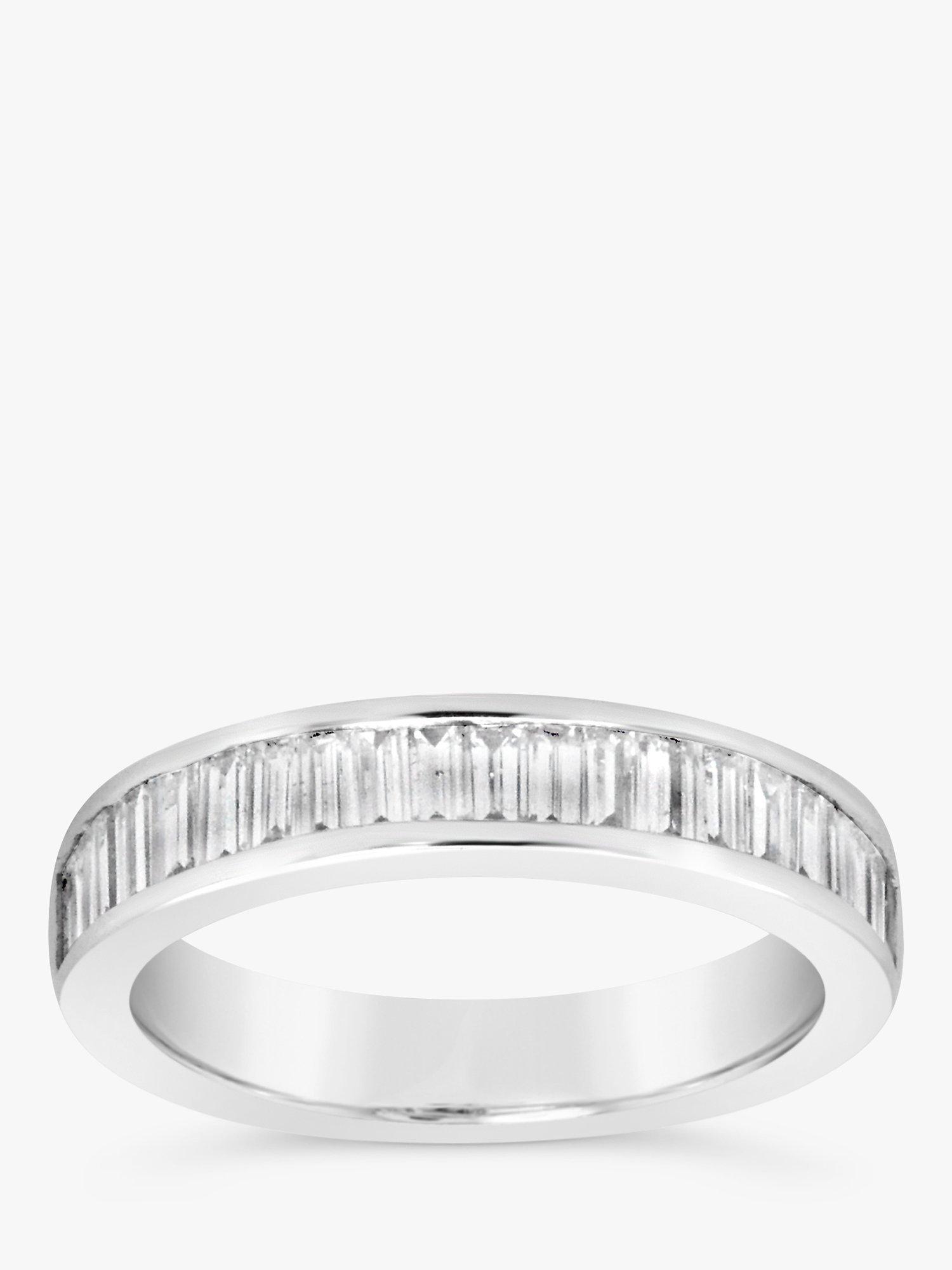 Product image 1 of 4, which shows Milton & Humble Jewellery Pre-Loved 18ct White Gold Diamond Half Eternity Ring