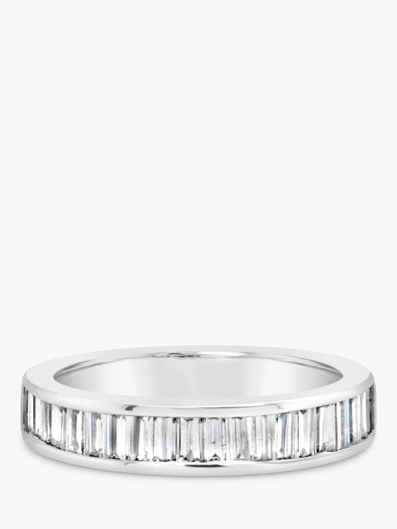 Product image 2 of 4, which shows Milton & Humble Jewellery Pre-Loved 18ct White Gold Diamond Half Eternity Ring