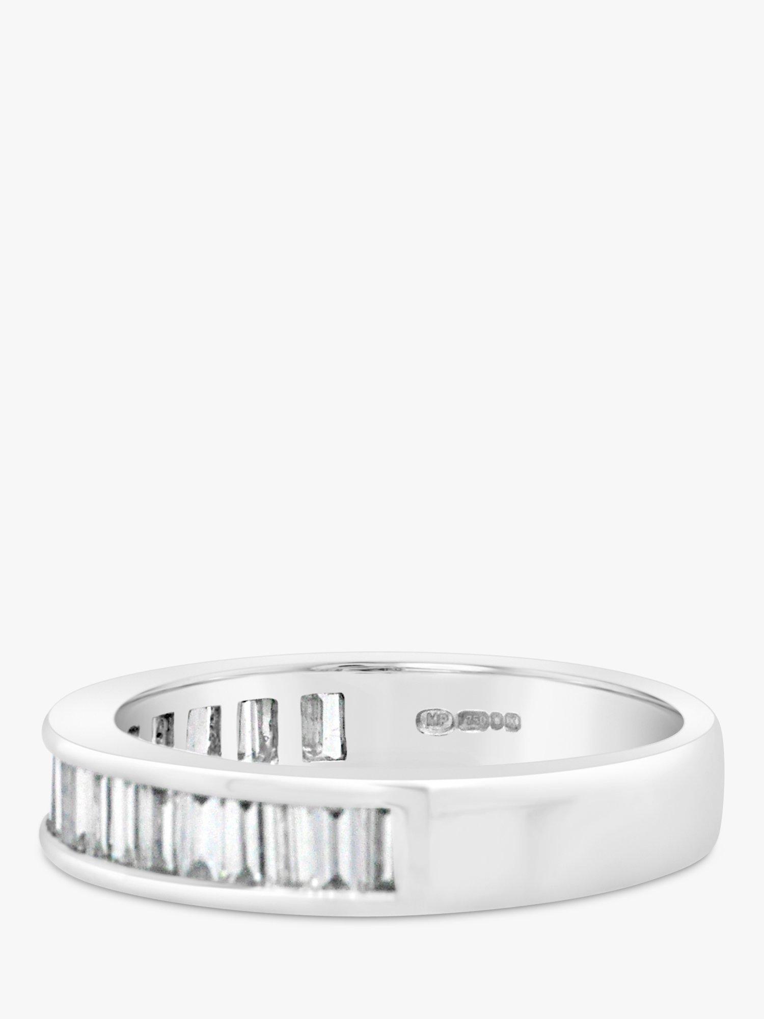 Product image 3 of 4, which shows Milton & Humble Jewellery Pre-Loved 18ct White Gold Diamond Half Eternity Ring