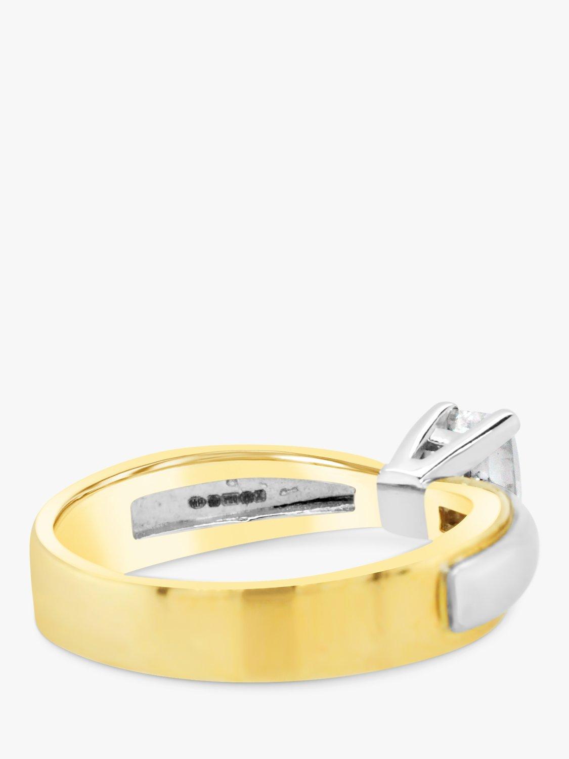 Product image 4 of 5, which shows Milton & Humble Jewellery Pre-Loved 18ct White & Yellow Gold Solitaire Diamond Engagement Ring