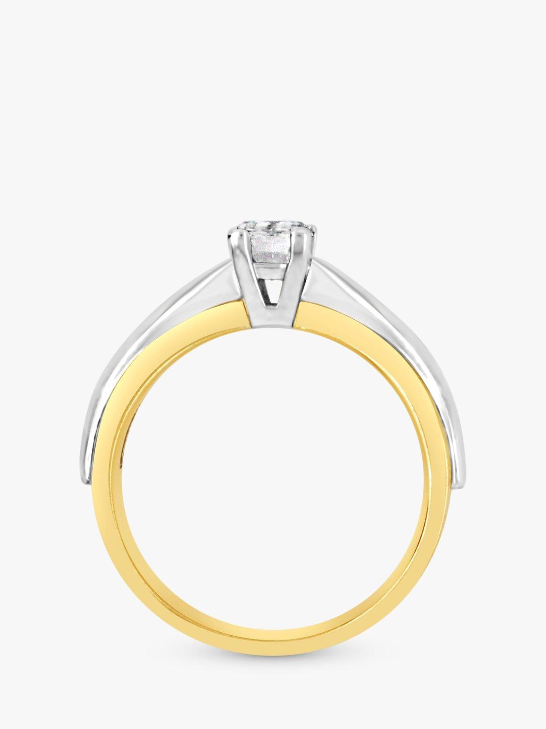 Product image 5 of 5, which shows Milton & Humble Jewellery Pre-Loved 18ct White & Yellow Gold Solitaire Diamond Engagement Ring