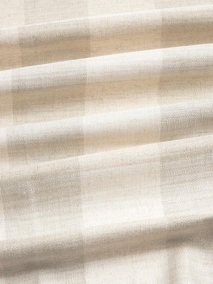 John Lewis Gingham Check Furnishing Fabric - view 2, Putty