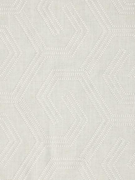 John Lewis Izel Embroidery Furnishing Fabric, Natural, Natural
