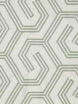 John Lewis Izel Embroidery Furnishing Fabric, Natural, Myrtle Green