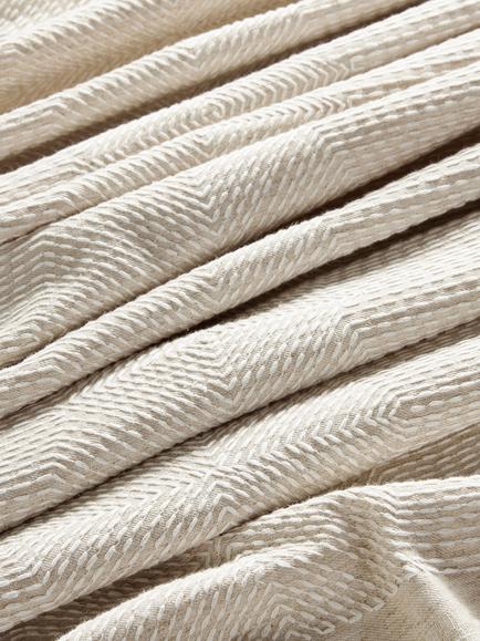 John Lewis Flax Embroidery Furnishing Fabric - view 2, Natural