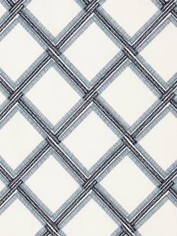 John Lewis Oakley Embroidery Furnishing Fabric, Lake Blue, Lake Blue