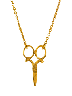 Alex Monroe Scissors Pendant Necklace, Gold, Gold