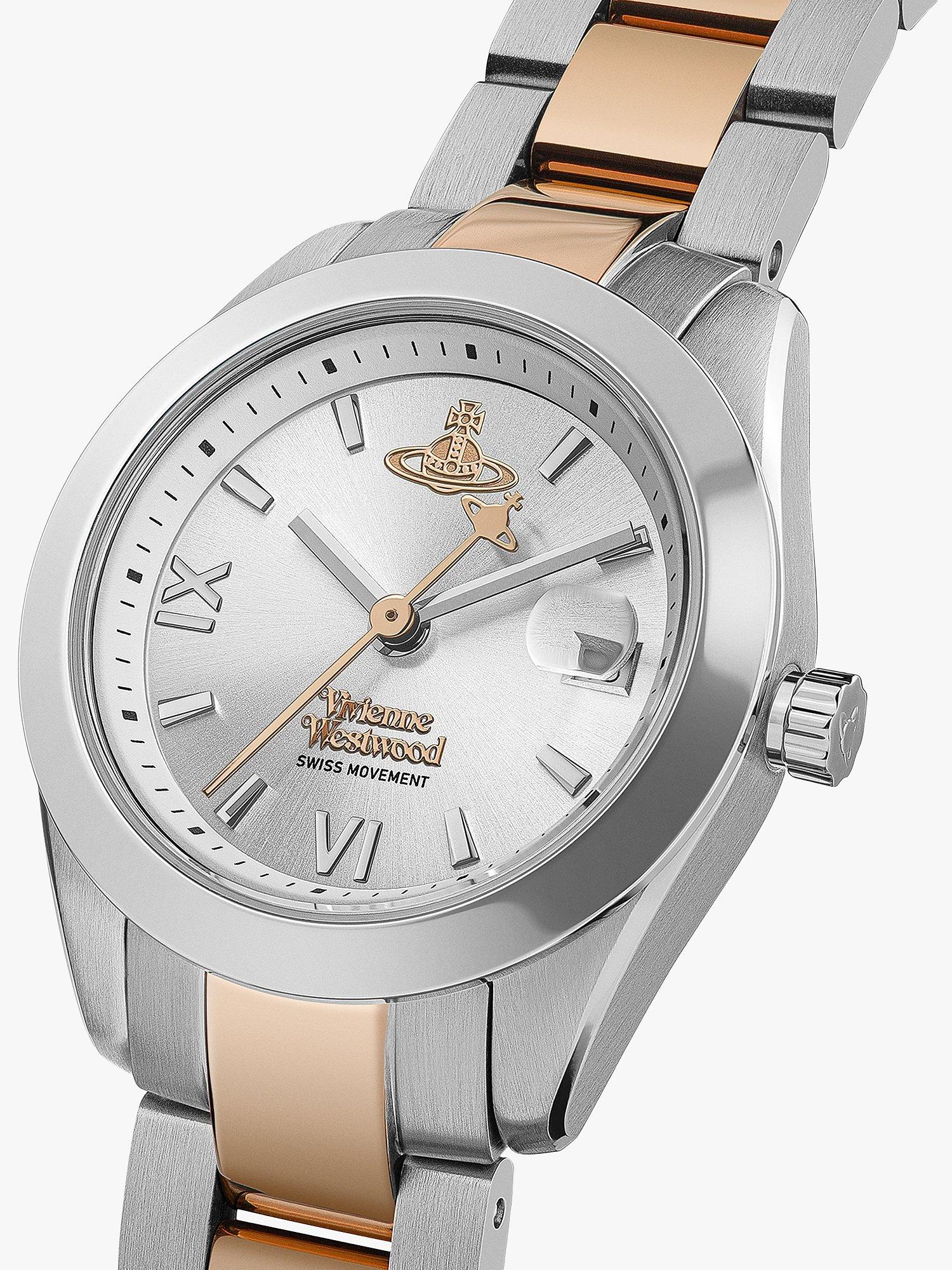 Vivienne westwood silver and rose gold watch sales