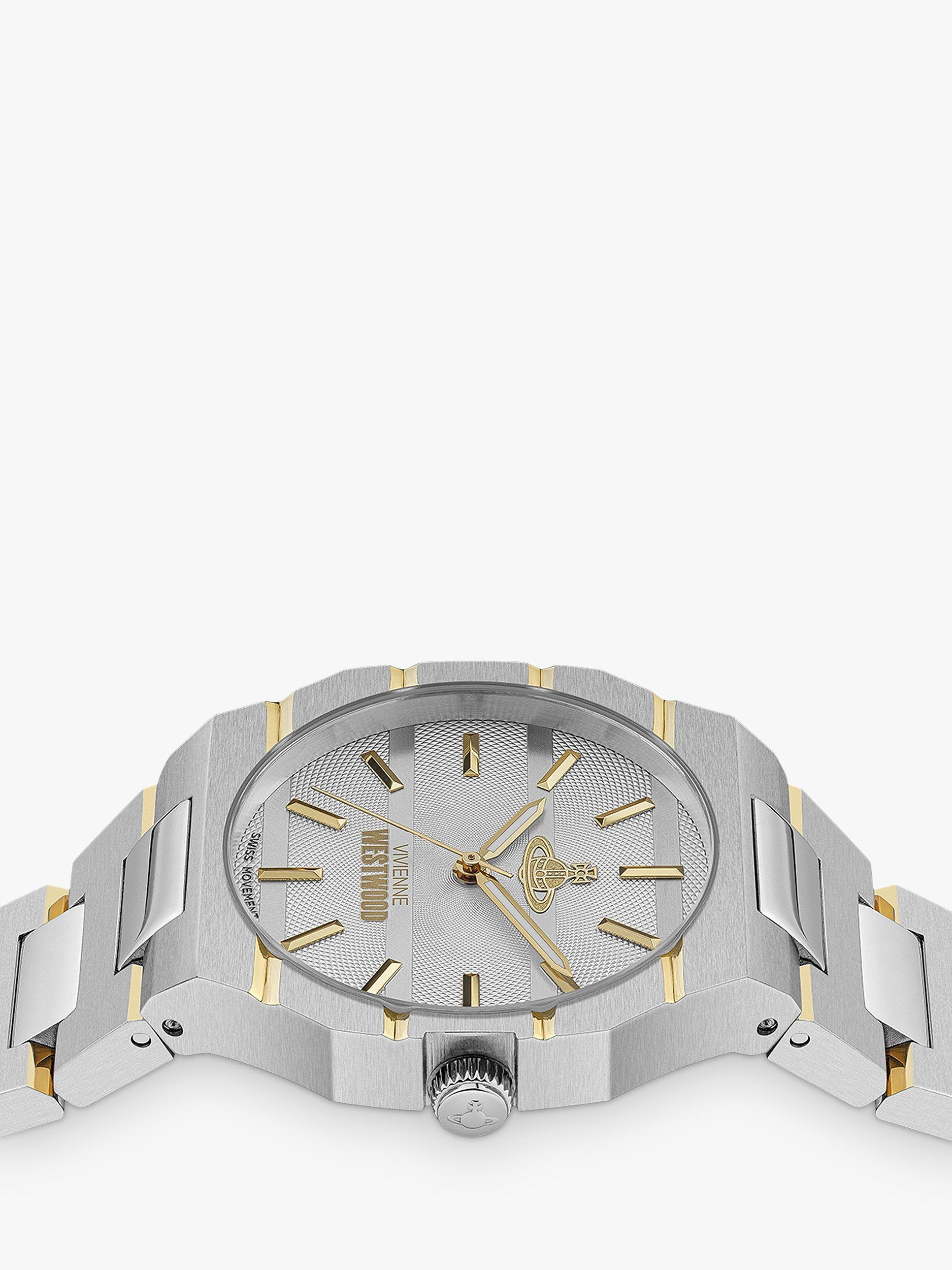 Product image 4 of 6, which shows Vivienne Westwood Unisex Bank Bracelet Strap Watch, Silver