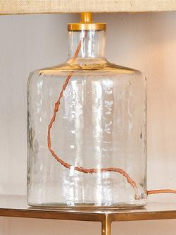 nkuku Edina Glass Table Lamp Base, Clear