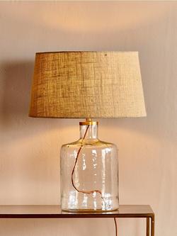 nkuku Edina Glass Table Lamp Base - view 2, Clear