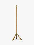 Nkuku Sahhil Tripod Floor Lamp Base, Brass