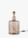 nkuku Edina Glass Table Lamp Base, Smoke Brown