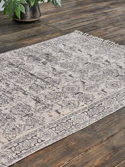 nkuku Iria Antique Print Rug, Cream, L240 x W150 cm, Cream
