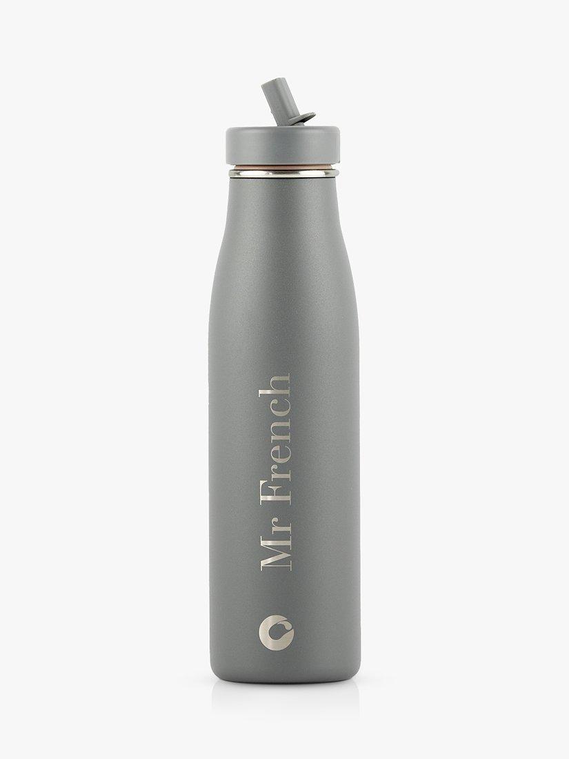 Totally About You Personalised Life Water Bottle, 500ml, Grey