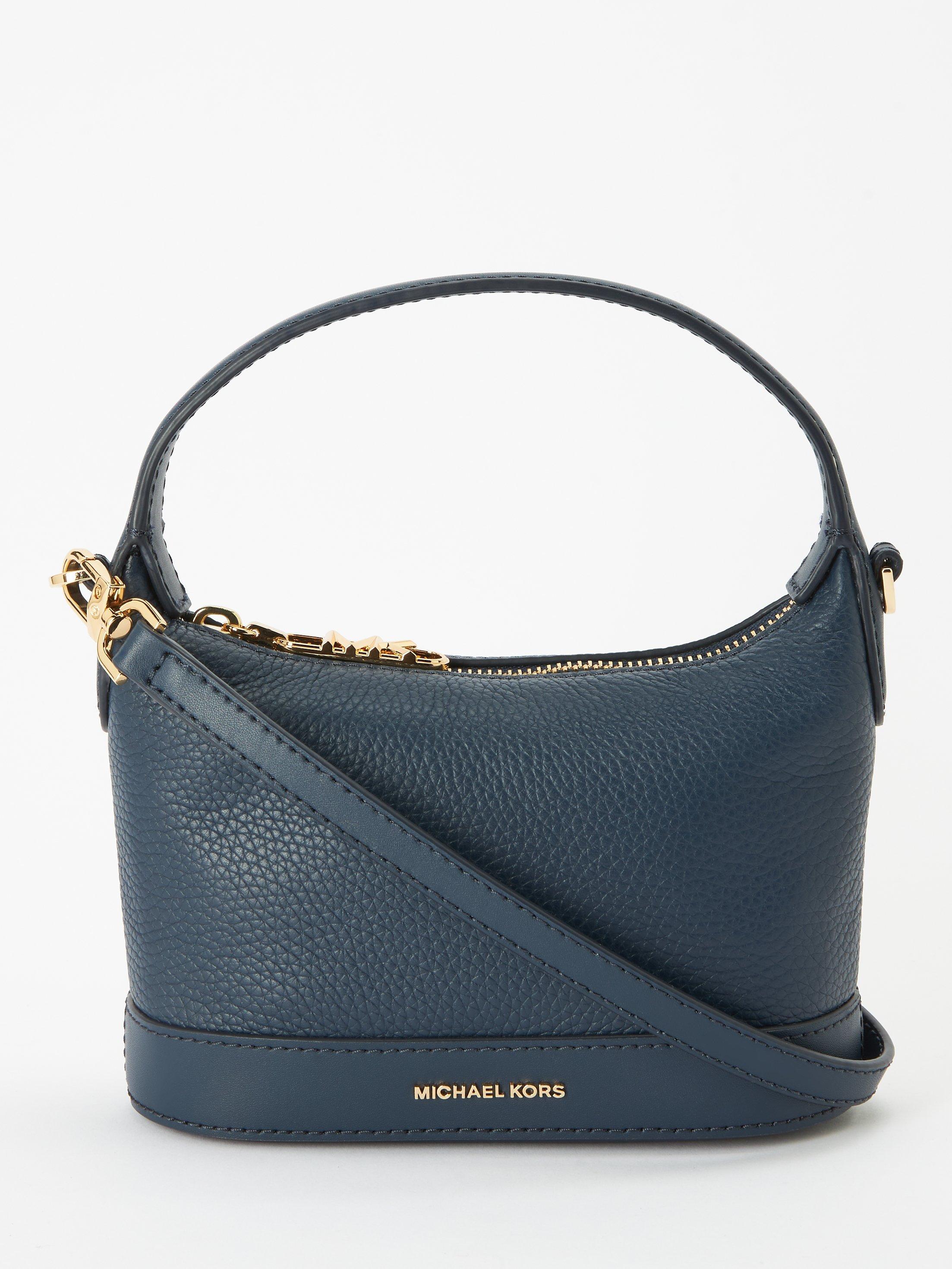 Michael Kors Wythe Small Leather Crossbody Bag, Navy