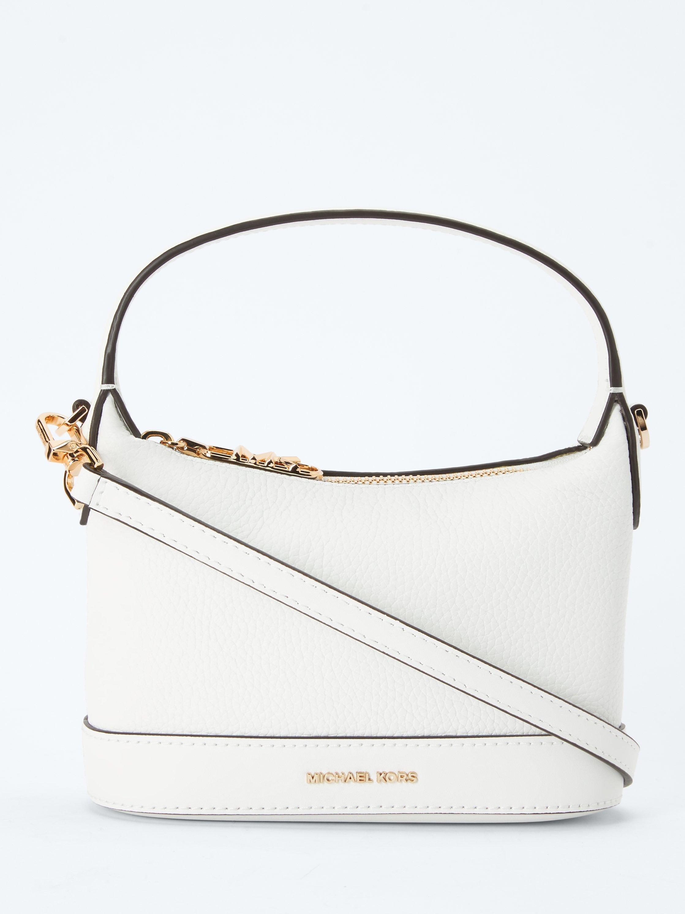Michael Kors Wythe Small Leather Crossbody Bag, Optic White