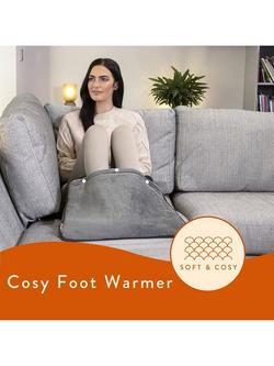 Dreamland Revive Me Comfy Electric Foot Warmer, Grey - view 2, Grey