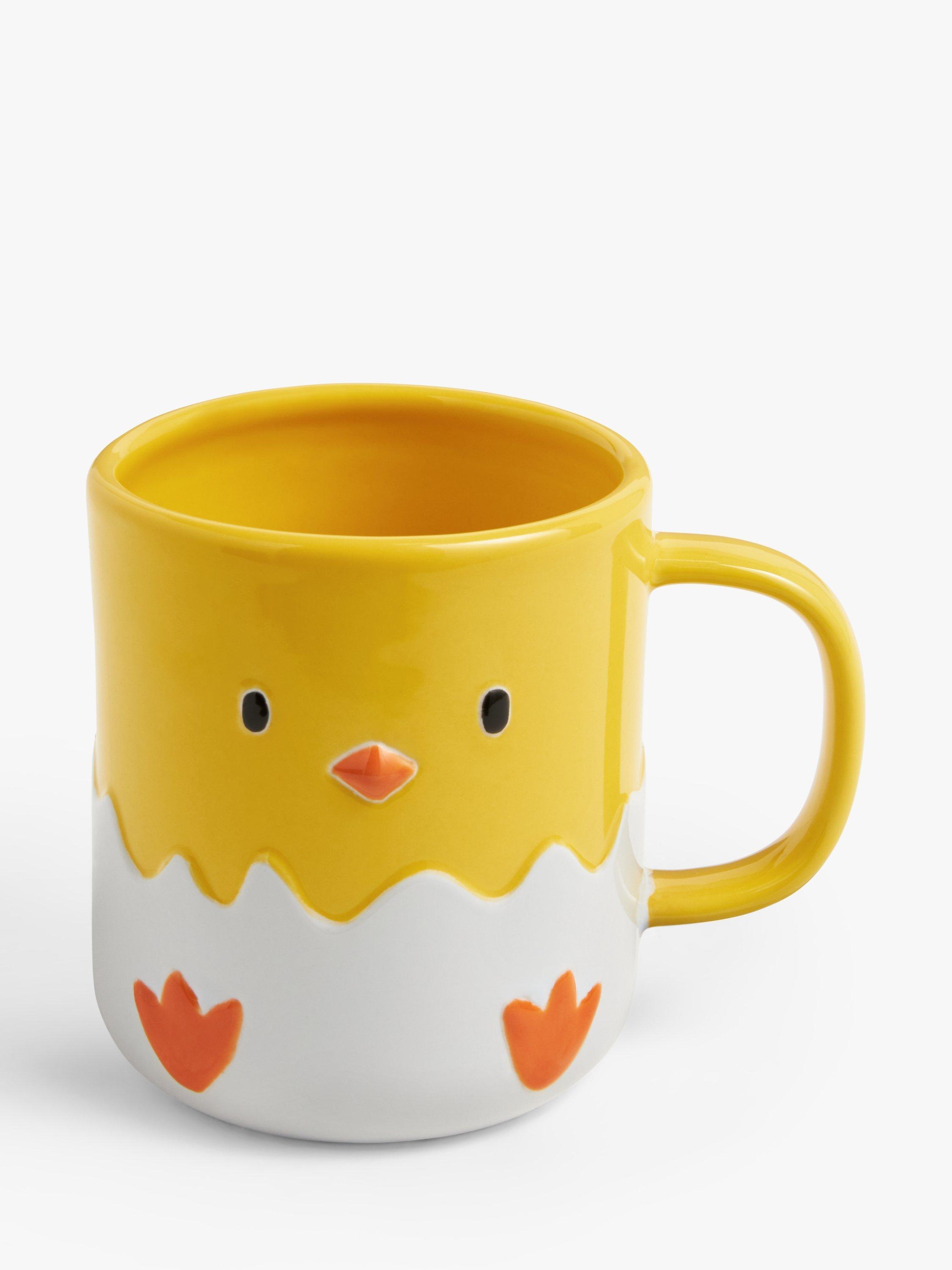 John Lewis Easter Stoneware Chick Mug, 345ml, Yellow/Multi