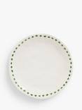 John Lewis Orangery Diamond Fine China Side Plate, 20cm, Green/White