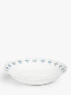 John Lewis Flora Border Fine China Pasta Bowl, 21cm, Blue/White, Blue/White