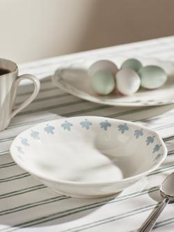 John Lewis Flora Border Fine China Pasta Bowl, 21cm, Blue/White - view 2, Blue/White