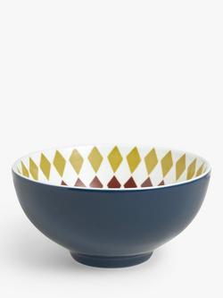 John Lewis Lisbon Fine China Cereal Bowl, 15cm, Blue/Multi, Blue/Multi