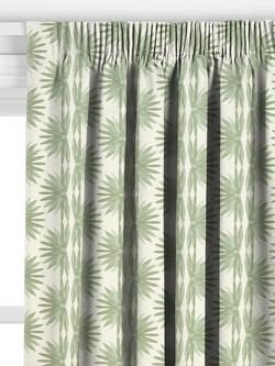 John Lewis Nyra Made to Measure Curtains or Roman Blind, Myrtle Green - view 2, Myrtle Green