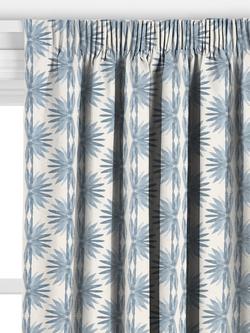 John Lewis Nyra Made to Measure Curtains or Roman Blind - view 2, Lake Blue