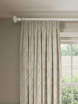 John Lewis Textured Diamonds Made to Measure Curtains or Roman Blind, Natural - view 2, Natural