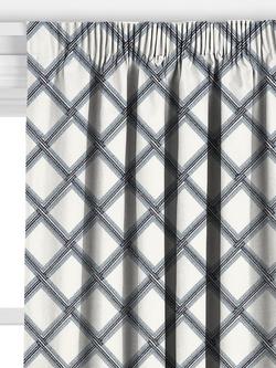 John Lewis Oakley Embroidery Made to Measure Curtains or Roman Blind, Lake Blue - view 2, Lake Blue