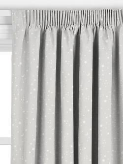 John Lewis Starry Sky Made to Measure Curtains or Roman Blind, Cool Grey - view 2, Cool Grey