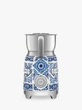 Smeg Dolce & Gabbana MFF01DGBUK Mediterraneo Milk Frother, Blue/White