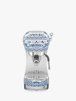 Smeg Dolce & Gabbana ECF02DGBUK Mediterraneo Espresso Machine, Blue/White, Blue/White