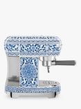 Smeg Dolce & Gabbana ECF02DGBUK Mediterraneo Espresso Machine, Blue/White