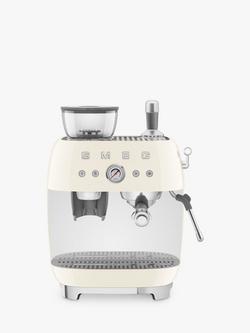 Smeg EGF03 Espresso Machine, Cream