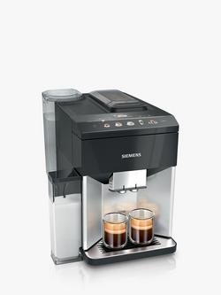Siemens TQ513GB1 EQ500 Bean to Cup Coffee Machine, Piano Black, Silver