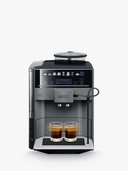 Siemens TE651209 EQ6 Bean to Cup Coffee Machine, Titanium, Titanium