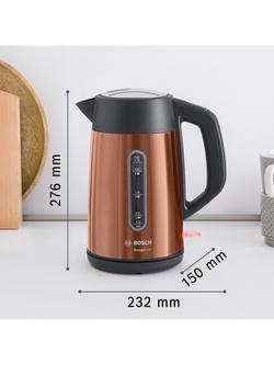 Bosch DesignLine Plus Kettle, 1,7L, Copper - view 2, Copper
