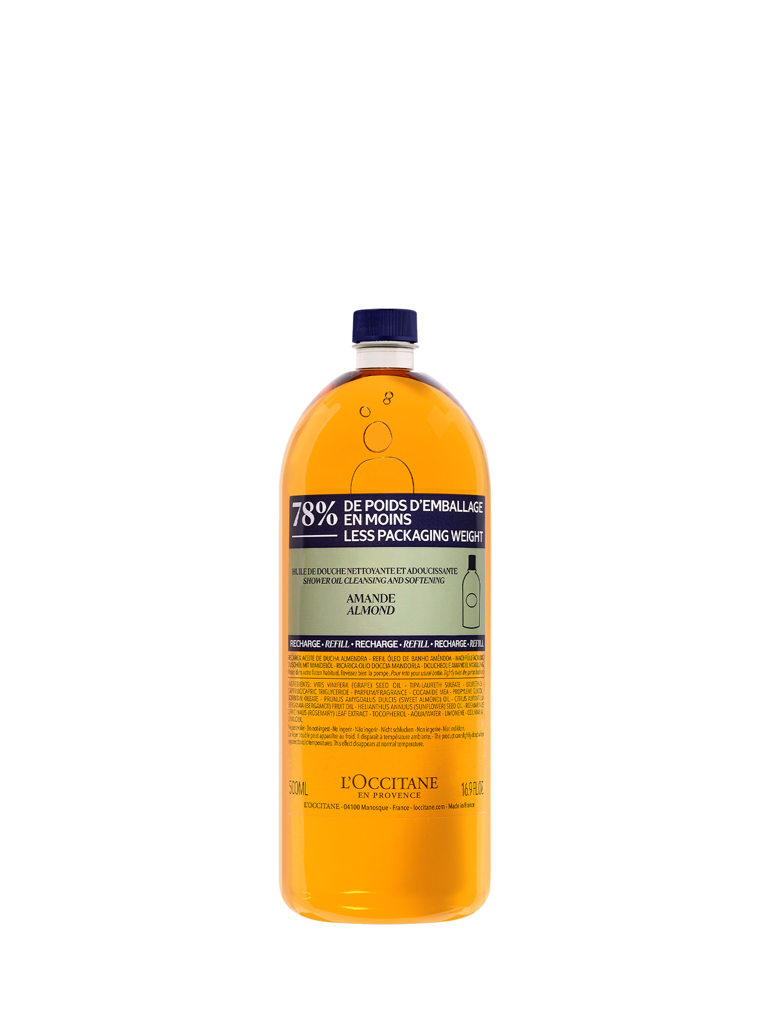 L'OCCITANE Almond Shower Oil Eco Refill, 500ml