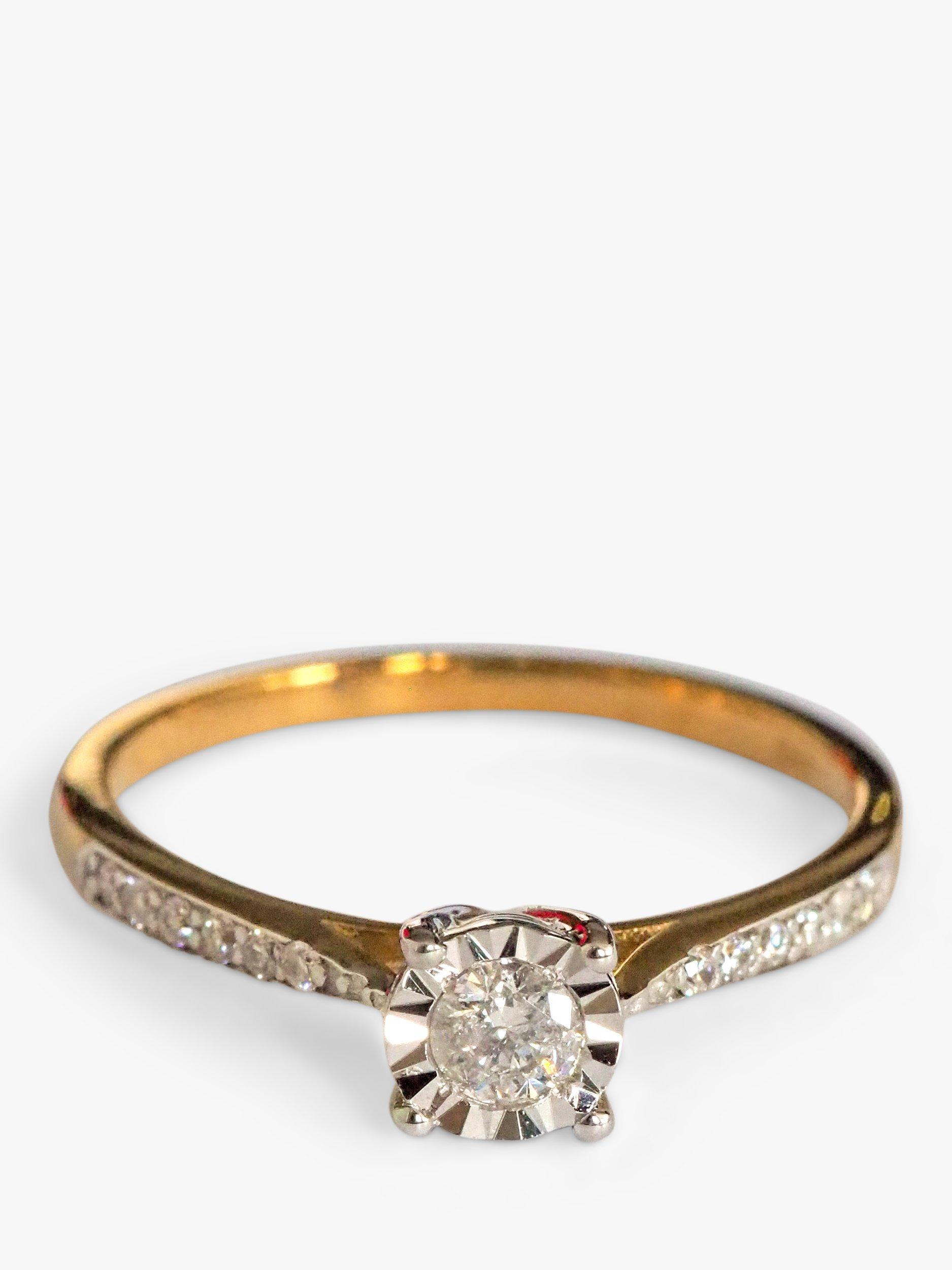 L & T Heirlooms Pre-Loved 9ct Gold Diamond Engagement Ring