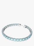 Swarovski Crystal Matrix Tennis Bracelet, Aquamarine