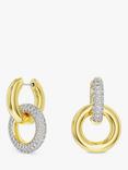 Swarovski Dextera Crystal Interlinked Hoop Earrings