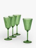 John Lewis Orangery Plastic Wine Glass, Set of 4, 250ml, Green