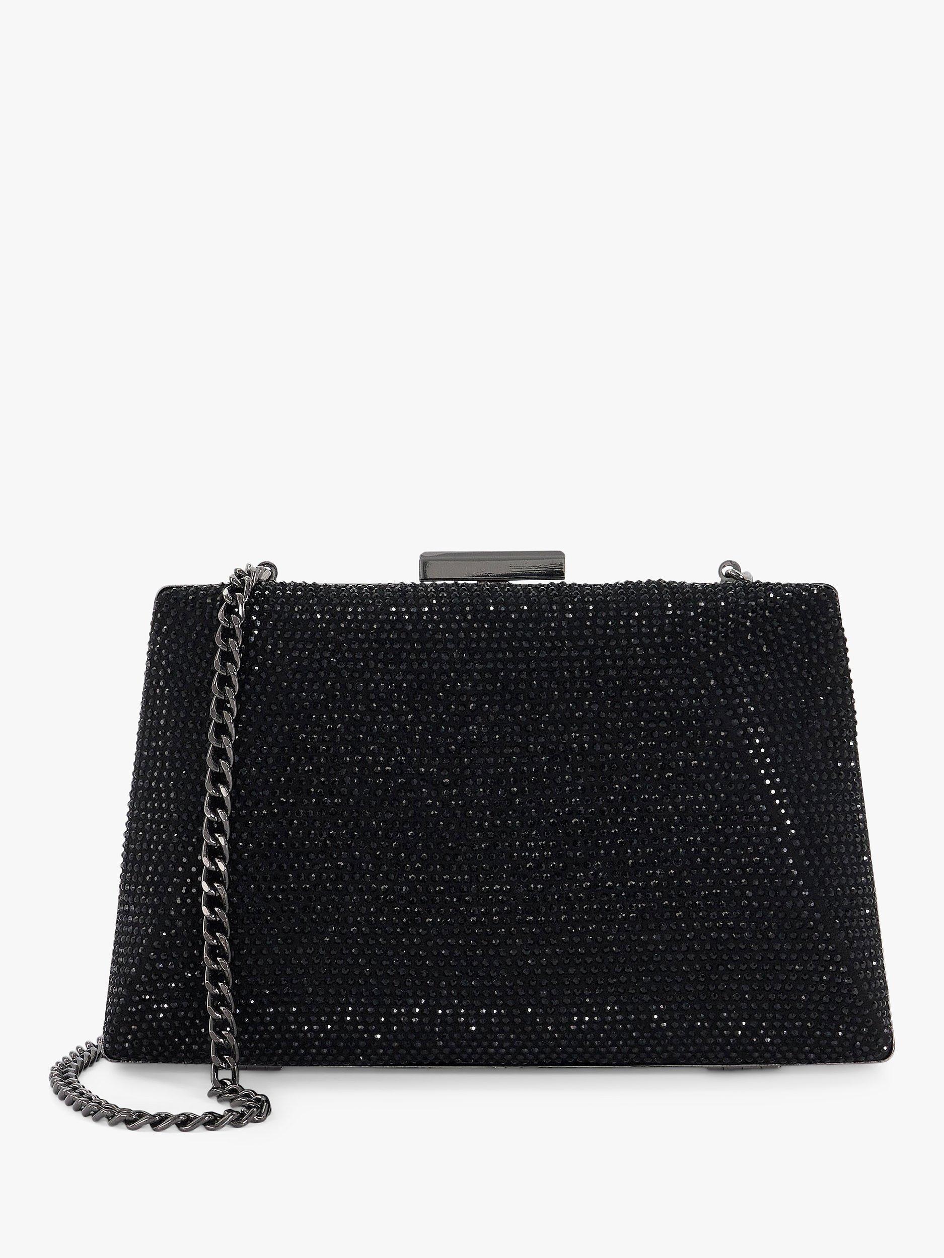 Black hard case clutch bag best sale